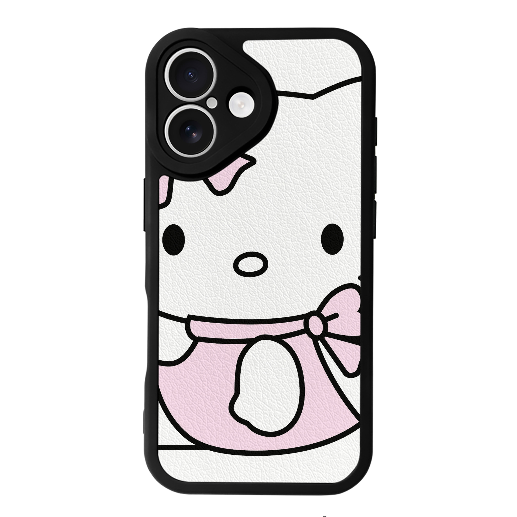 （画像用） Hello Kitty ハローキティ 【iPhone 16シリーズ対応】シリコンスマホケース（レザー調） 材質：シリコン